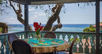 A Beautiful View Beach House at Kahalu'u Bay! Snorkeling & Surfing ~ Steps Away!