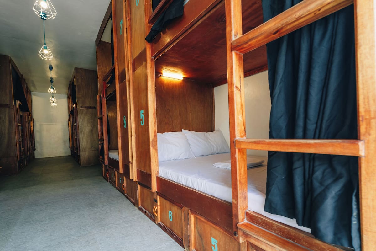 Double bed in dormitory room, shared bathroom | Free WiFi, bed sheets