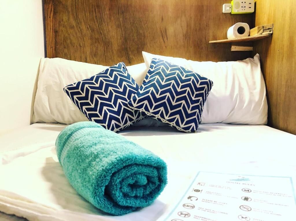 Double bed in dormitory room, shared bathroom | Free WiFi, bed sheets
