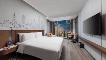 Deluxe Double Room with City View | Down comforters, free minibar, in-room safe, desk