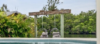 Canal-Front Retreat w/ Pool, Hot Tub & Kayaks to Nature Preserve! 🛶