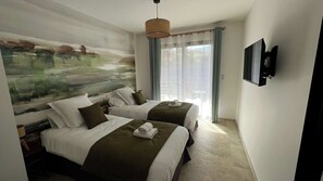 2 slaapkamers, een strijkplank/strijkijzer, wifi, beddengoed