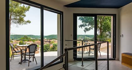 Belle Villa Contemporaine Vue Panoramique sur Perigueux