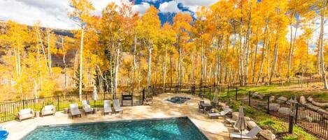 A heated pool