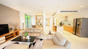 Smart TV, fireplace
