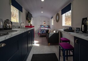 Fridge, microwave, dishwasher, toaster