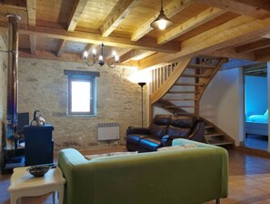 TV, fireplace, DVD player, table tennis - Two Stunning Stone Cottages with Private pool in SW France (Douzains)