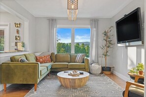 Smart TV, fireplace