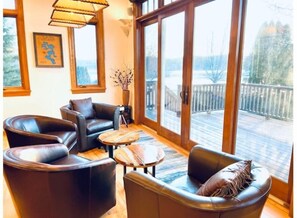 TV, fireplace, foosball, offices