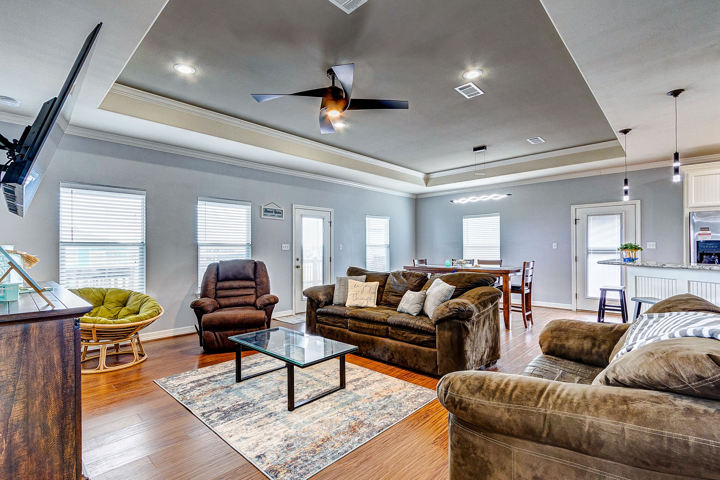 Blissful Waves at Crystal Beach is just minutes from the beach.