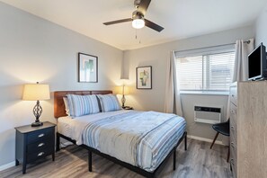 1 bedroom, iron/ironing board, travel crib, free WiFi