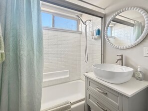 Hair dryer, towels