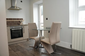 Apartment | Private kitchen | Fridge, microwave, oven, stovetop