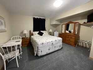 Individually decorated, individually furnished, desk, laptop workspace