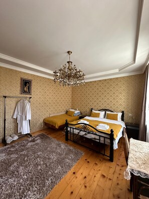 Free toiletries, slippers, towels