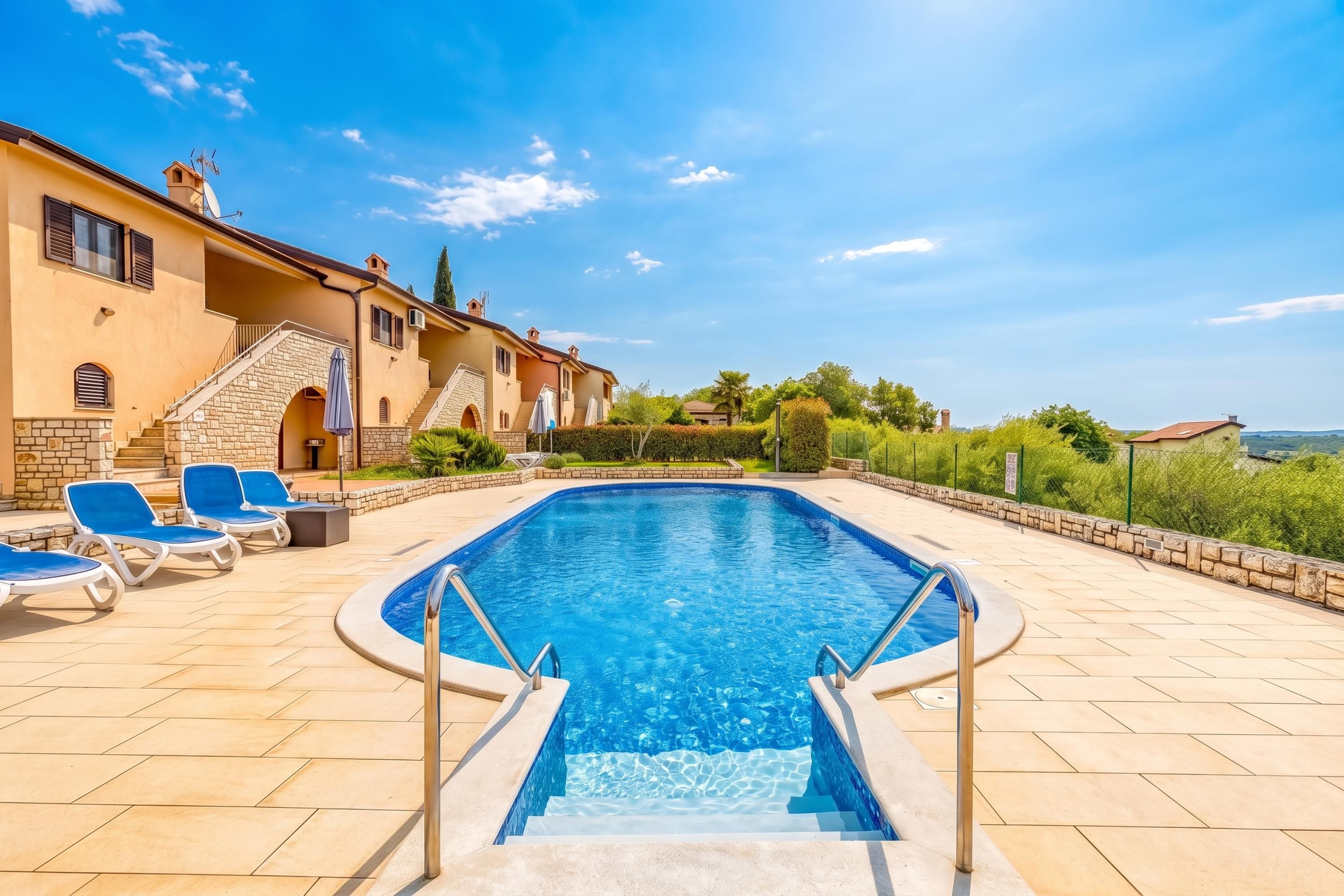 Maison Familiale, 2 chambres, 2 salles de bains (Pool House Kristina near Poreč) | Piscine