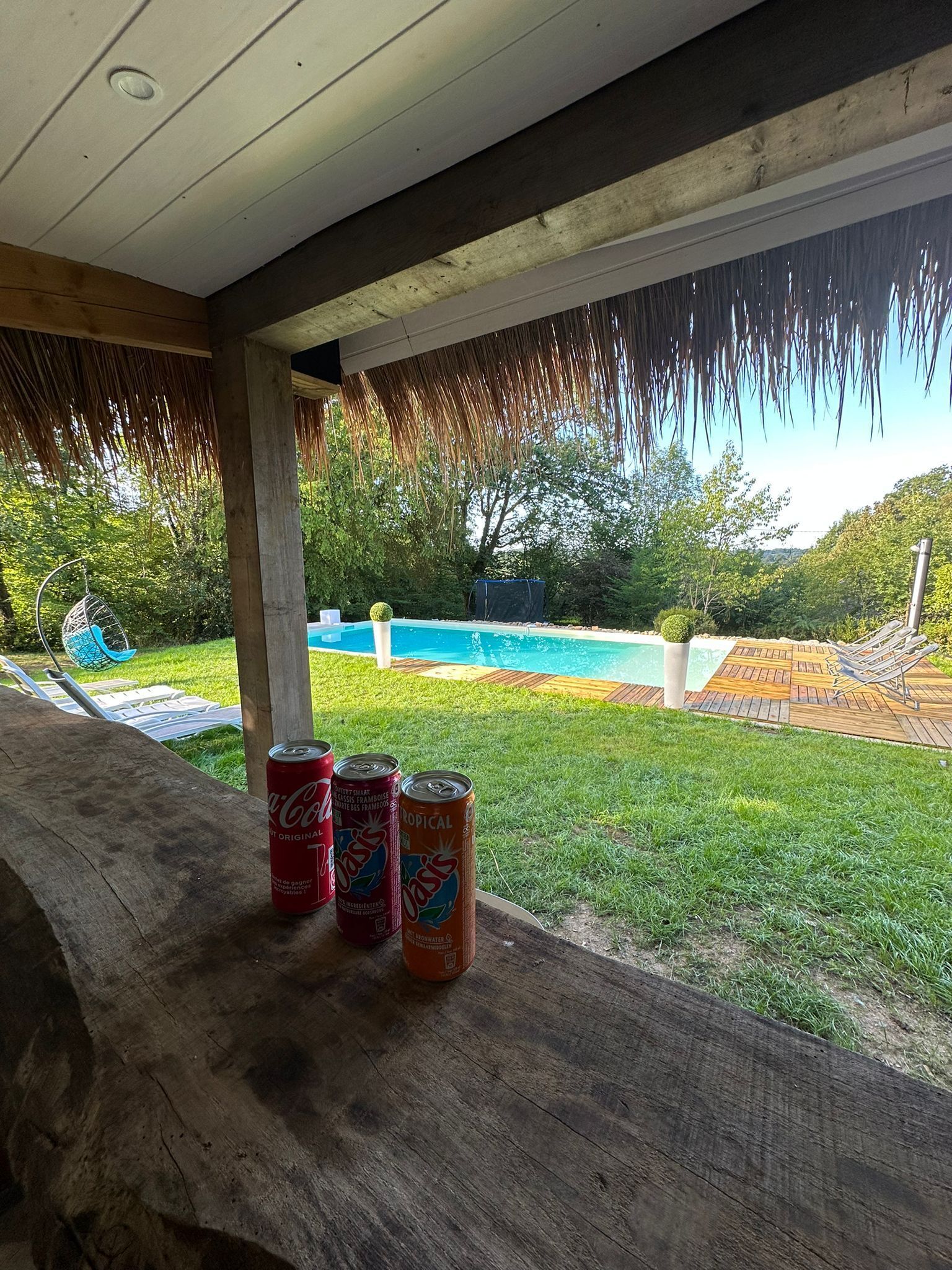 Een buitenzwembad en een verwarmd zwembad