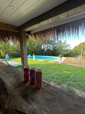 Piscine extérieure, piscine chauffée