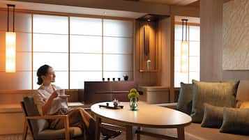 In-room safe, desk, iron/ironing board, free cribs/infant beds