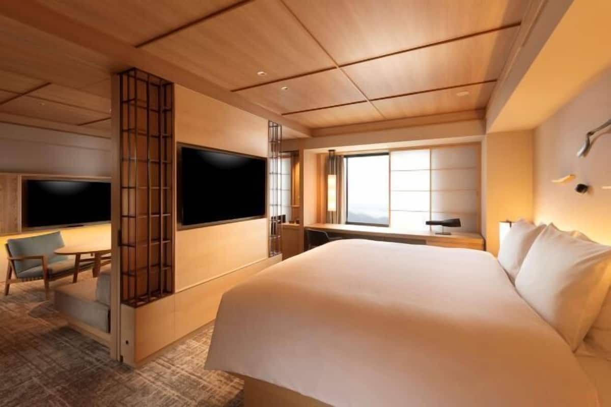 In-room safe, desk, iron/ironing board, free cribs/infant beds