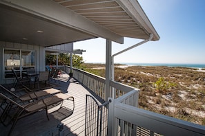 Outdoor dining - Elevated North-End Home Near the Beach! (Anna Maria)