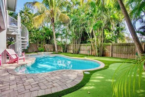 A heated pool