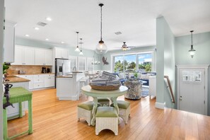 Smart TV, foosball, table tennis, books