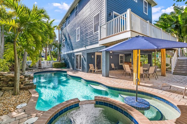 A heated pool