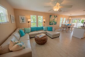 Smart TV, DVD player, books