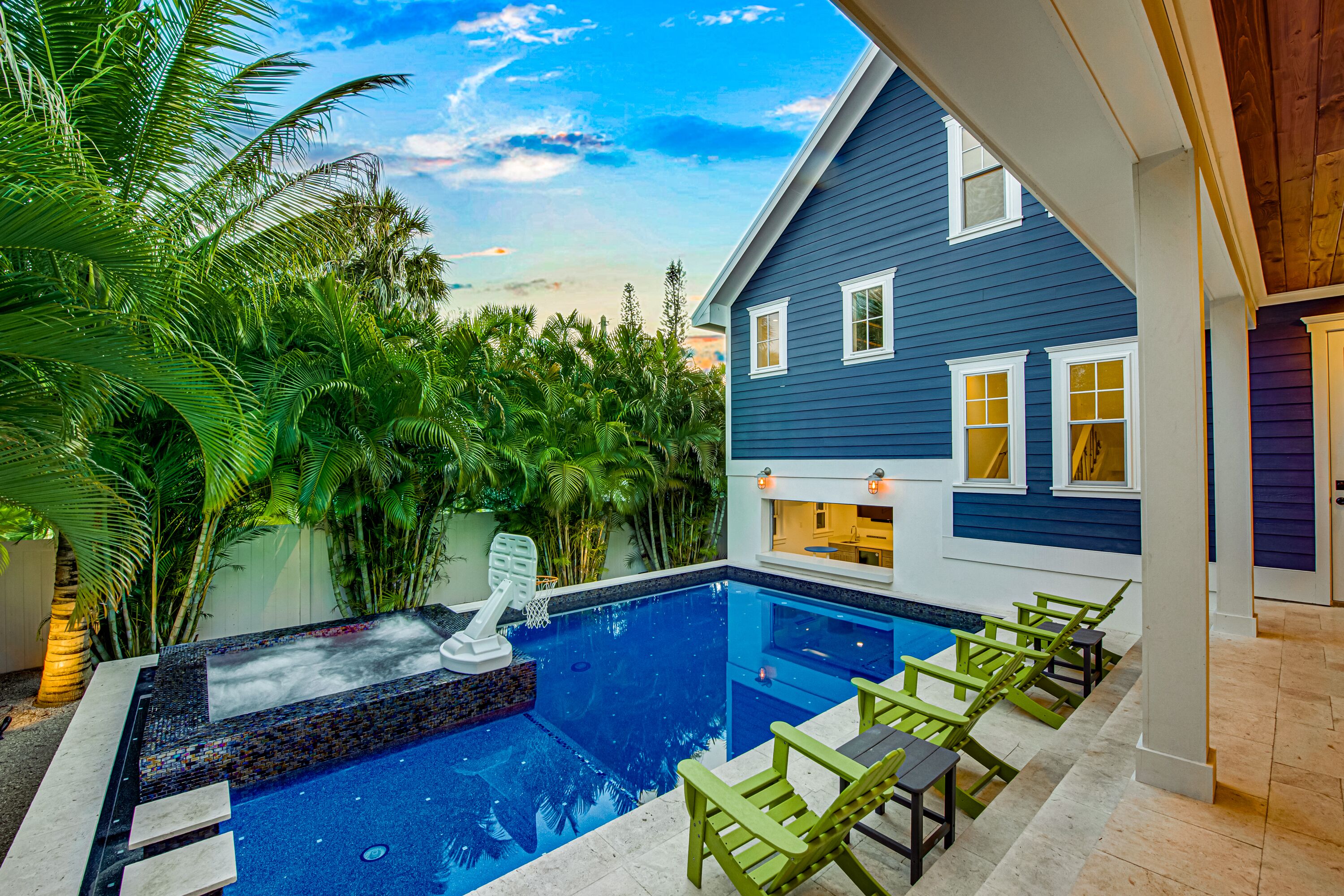 Beautiful New Home! Exceptional outdoor and pool area with swim up bar