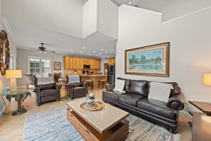 Smart TV, table tennis, books, offices