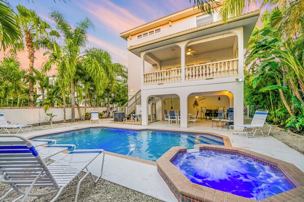 A heated pool