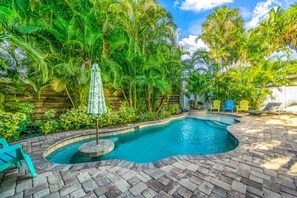 A heated pool