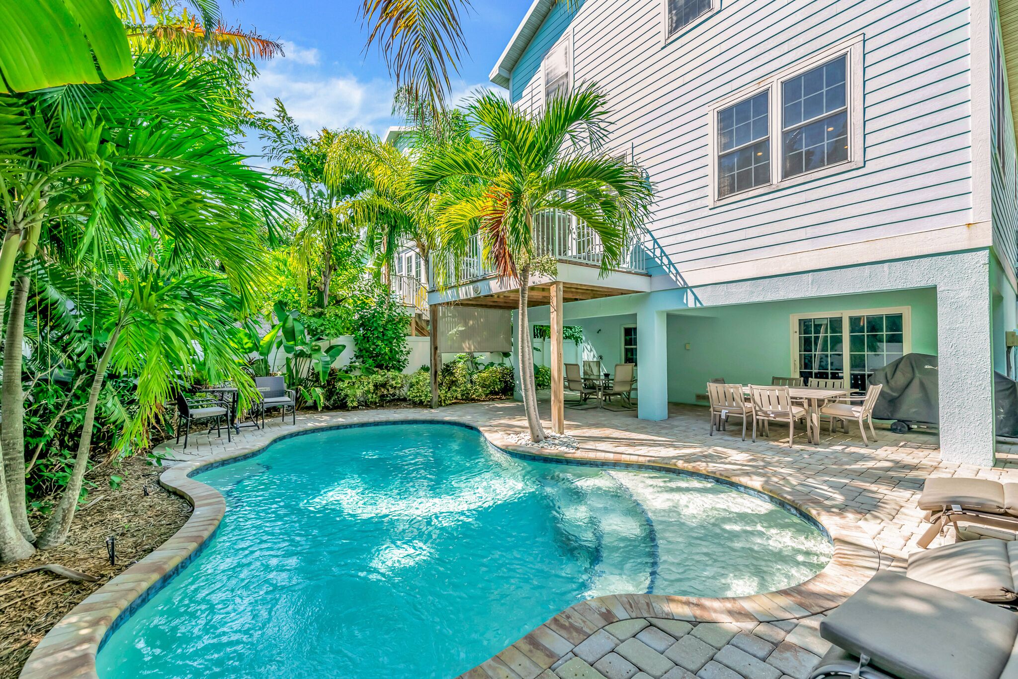 A heated pool