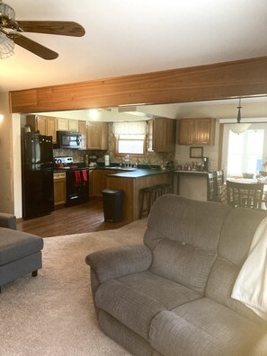 Smart TV, caminetto, lettore DVD