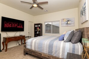 3 bedrooms, iron/ironing board, WiFi, bed sheets