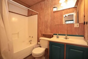 Combined shower/bathtub