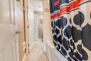 Hair dryer, towels