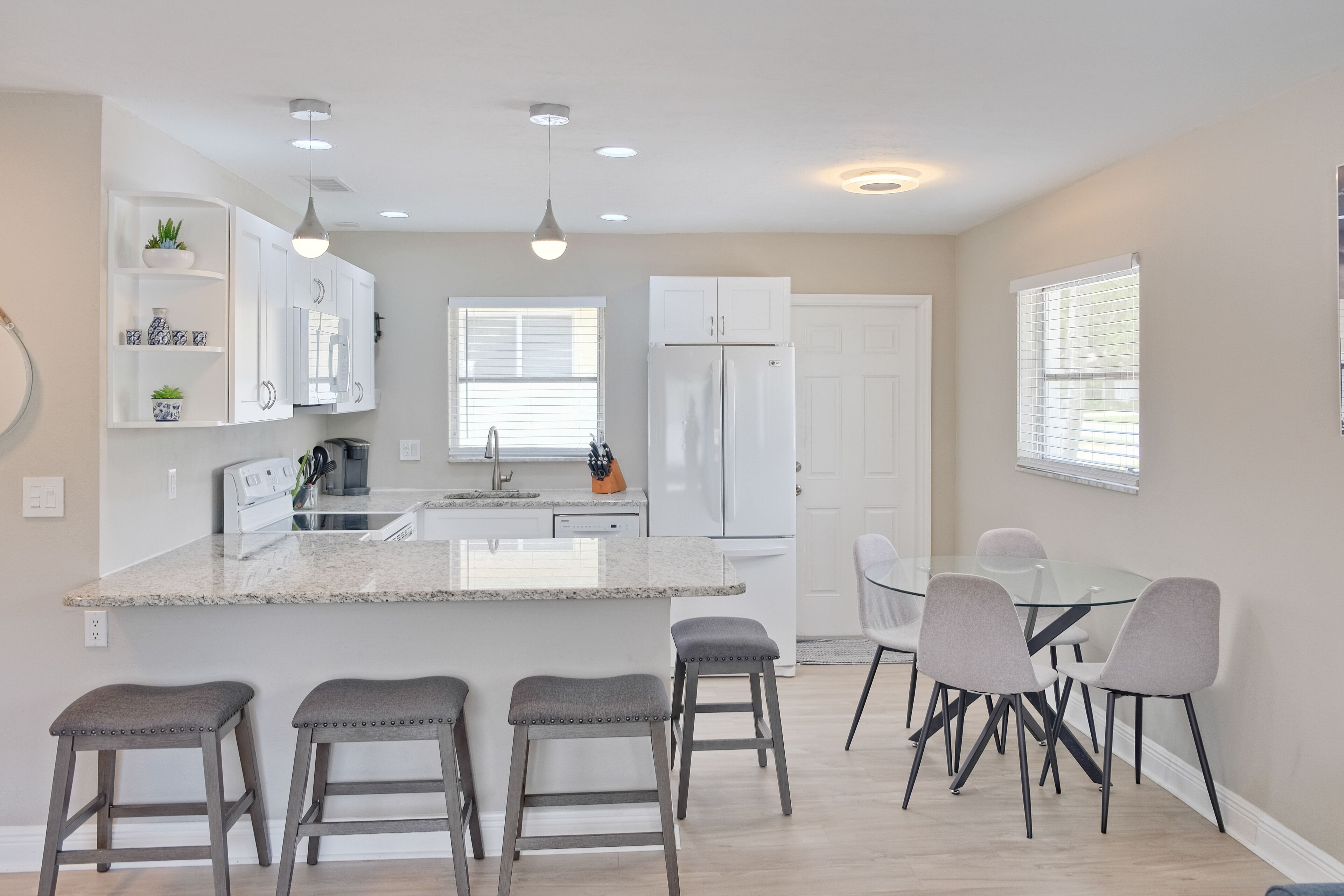 Inviting dog-friendly duplex near Gulf with enclosed yard, central AC, & W/D