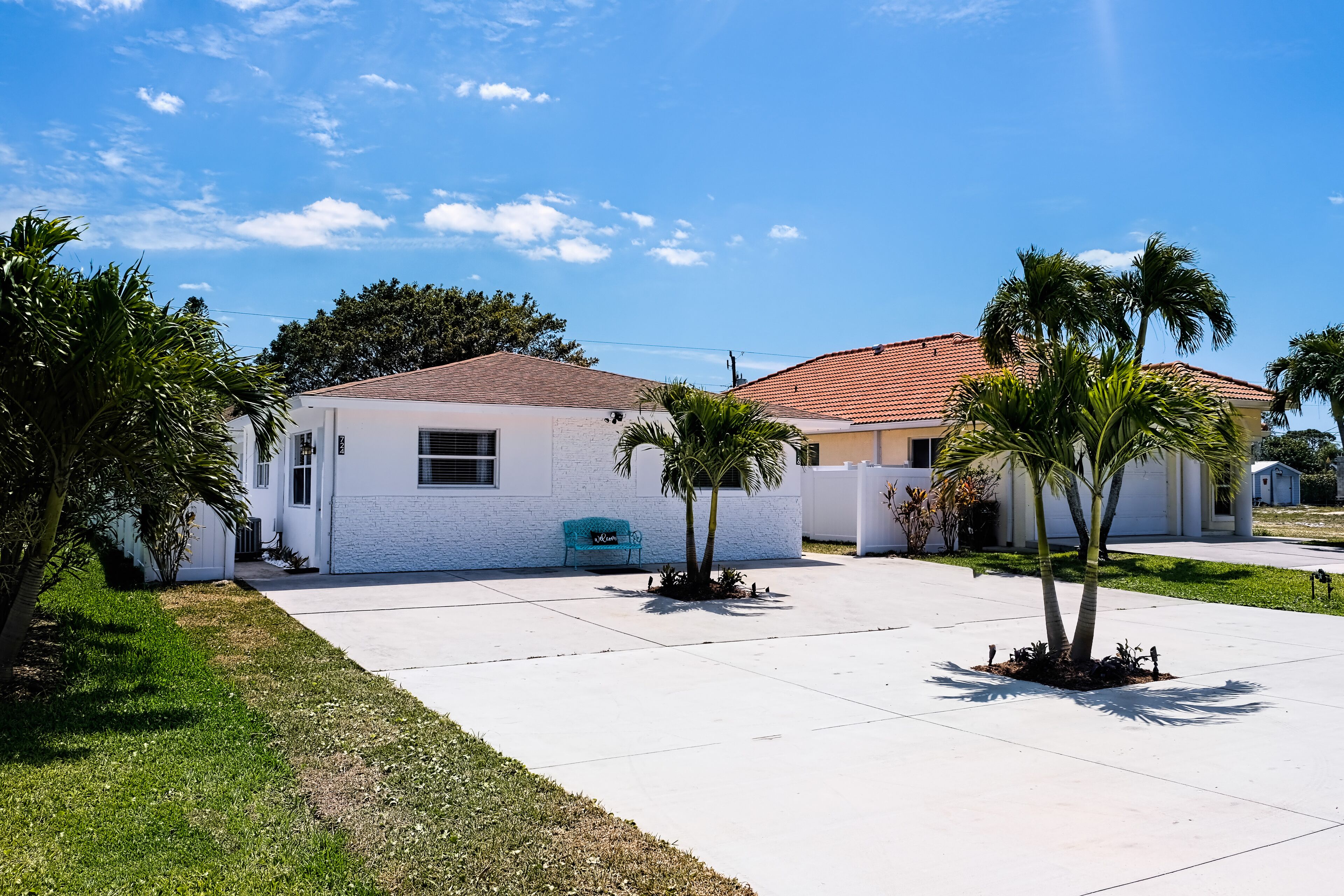 Inviting dog-friendly duplex near Gulf with enclosed yard, central AC, & W/D