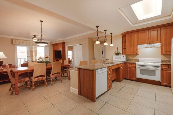 Microwave, oven, stovetop, dishwasher