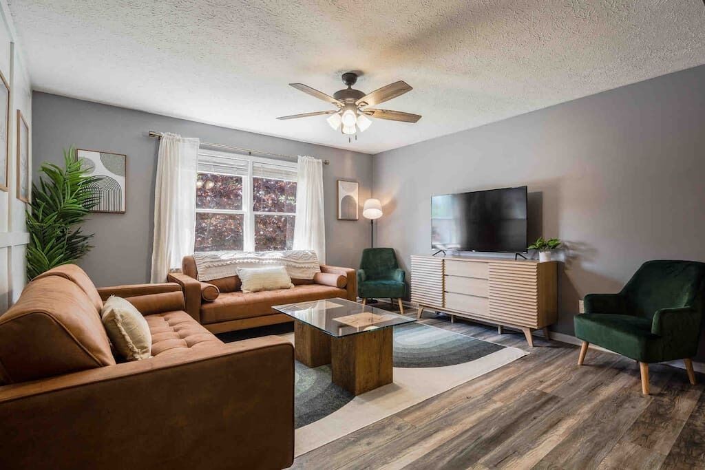 Smart TV, foosball, books