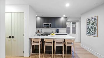 Luxury Apartment, Multiple Bedrooms, Kitchen, Mountain View | Private kitchen | Microwave, espresso maker, coffee/tea maker, electric kettle