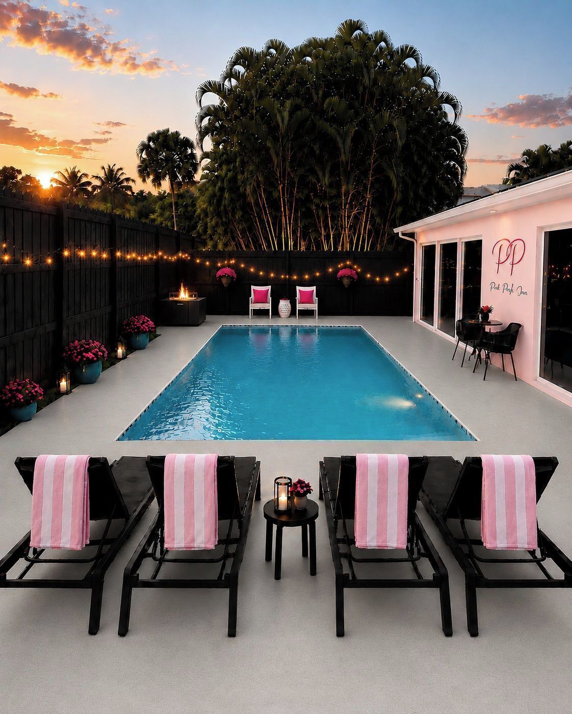 A heated pool
