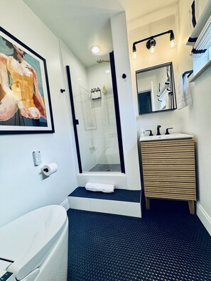 Hair dryer, towels