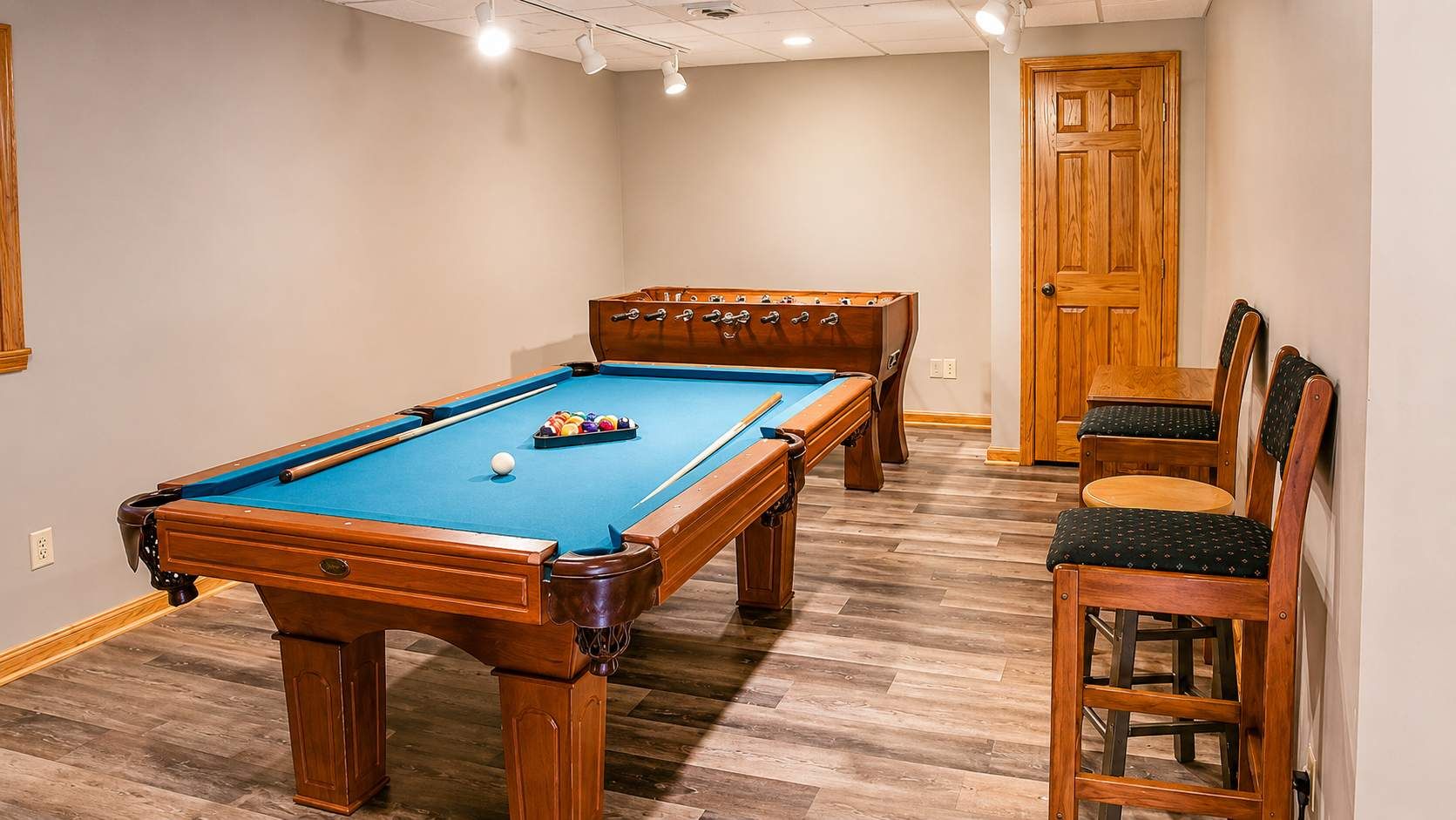 Game night does not need a backup plan, with pool and table games ready when weather, kids, or late-night energy take over.
