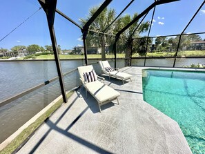 Outdoor pool, a heated pool