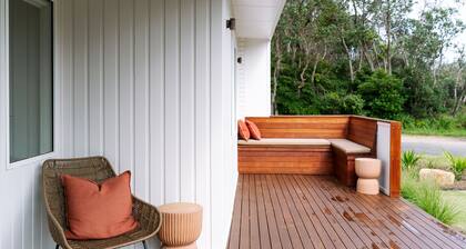 Beachfront house - water views and beach track opposite