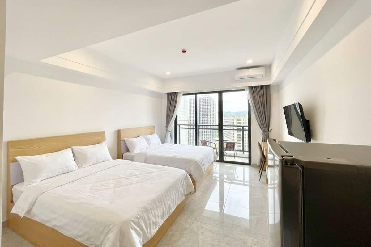 Familie appartement, uitzicht op de stad | 1 slaapkamer, gratis wifi, beddengoed