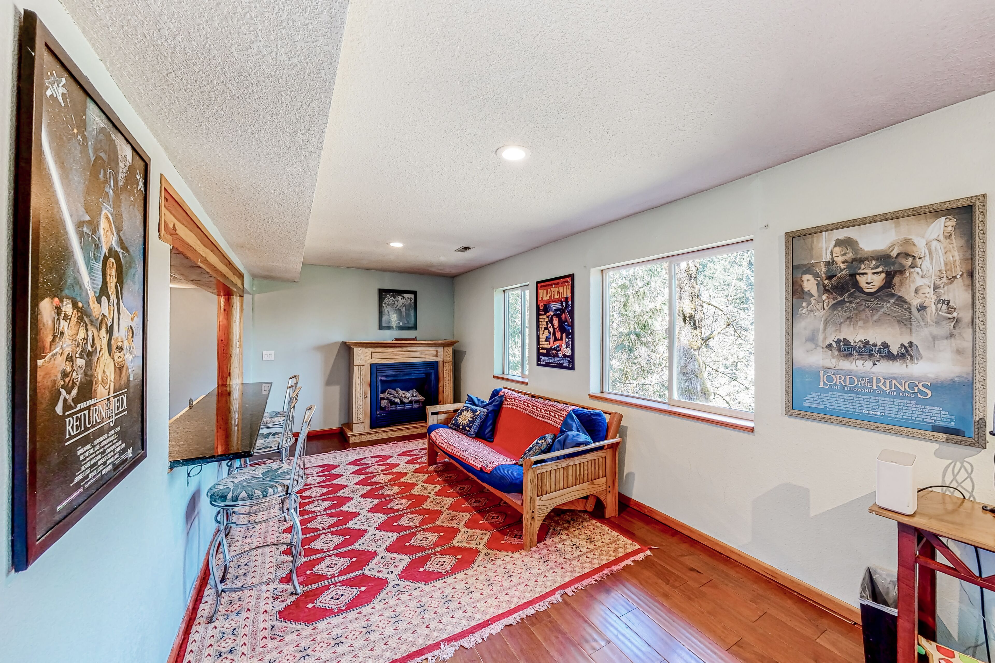 Dog-friendly, ground-level getaway with hot tub, furnished deck, & kitchenette